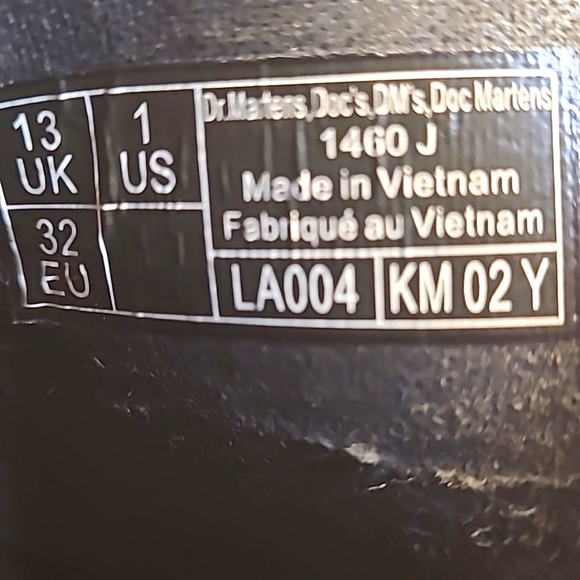 Dr. Martens 1460 J Black Patent Leather Kids Boots - Picture 10 of 10